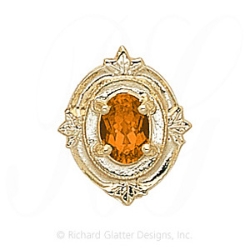 GS147 CIT - 14 Karat Gold Citrine Slide 